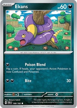 Ekans 100/162 - Reverse Holofoil SV05 Temporal Forces - Common