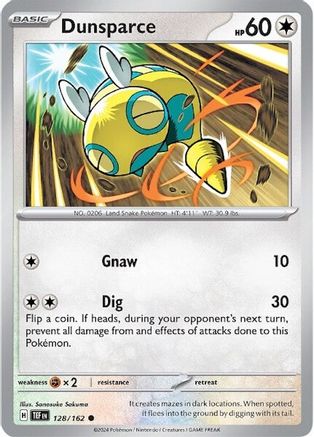 Dunsparce 128/162 - Reverse Holofoil SV05 Temporal Forces - Common