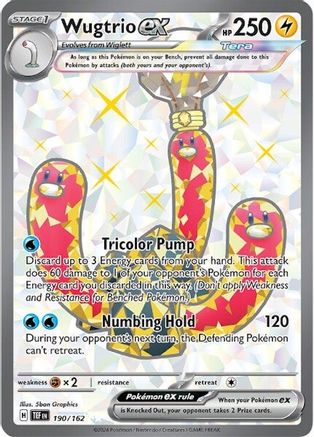 Wugtrio ex 190/162 - Holofoil SV05 Temporal Forces - Ultra Rare