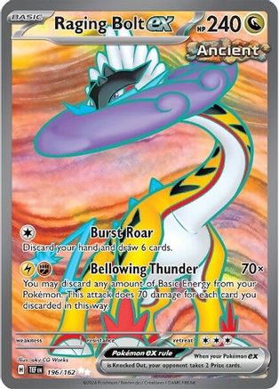 Raging Bolt ex 196/162 - Holofoil SV05 Temporal Forces - Ultra Rare