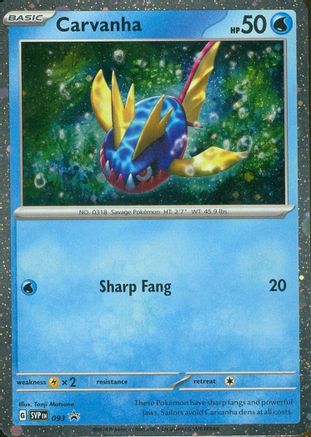 Carvanha 093 - Holofoil SV Scarlet & Violet Promo Cards - Promo