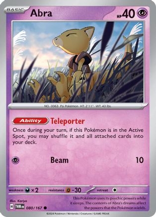 Abra 080/167 SV06 Twilight Masquerade - Common