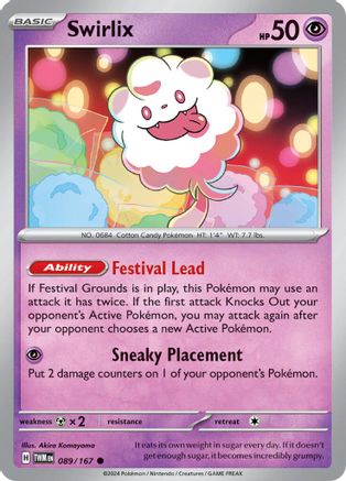 Swirlix 089/167 - Reverse Holofoil SV06 Twilight Masquerade - Common