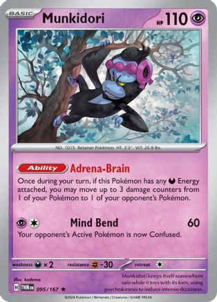 Munkidori 095/167 - Reverse Holofoil SV06 Twilight Masquerade - Rare