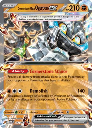Cornerstone Mask Ogerpon ex 112/167 - Holofoil SV06 Twilight Masquerade - Double Rare