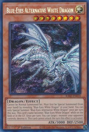 Blue-Eyes Alternative White Dragon (Secret Rare) (RA02-EN010) - 25th Anniversary Rarity Collection II 1st Edition