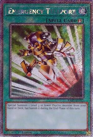 Emergency Teleport (Platinum Secret Rare) (RA02-EN053) - 25th Anniversary Rarity Collection II 1st Edition