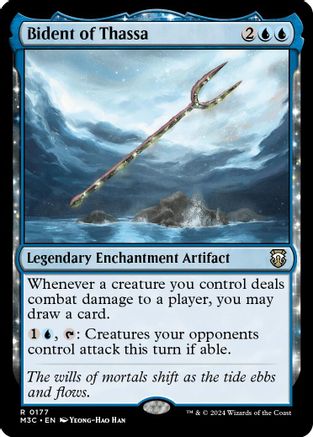 Bident of Thassa (Ripple Foil) (M3C-177) - Modern Horizons 3 Commander Foil