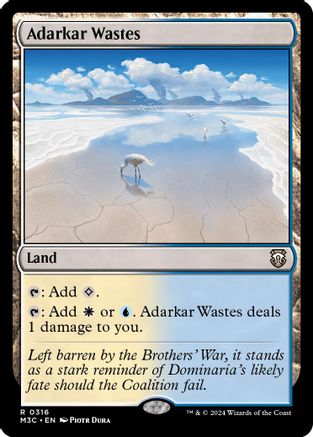 Adarkar Wastes (Ripple Foil) (M3C-316) - Modern Horizons 3 Commander Foil