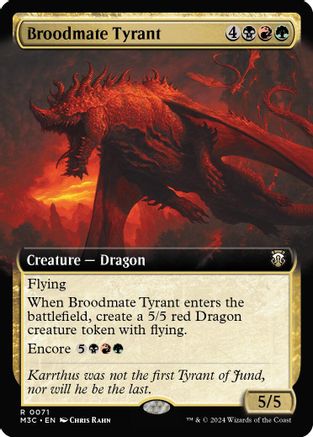 Broodmate Tyrant (Extended Art) (Ripple Foil) (M3C-071) - Modern Horizons 3 Commander Foil