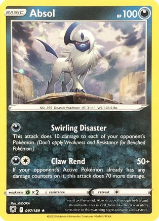 Absol 097/189 - Holofoil Miscellaneous Cards & Products - Rare