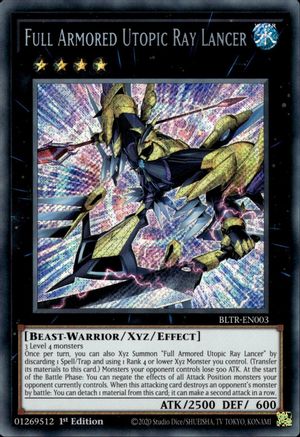 Full Armored Utopic Ray Lancer (BLTR-EN003) - Battles of Legend: Terminal Revenge 1st Edition