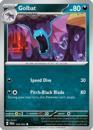 Golbat 028/064 - Reverse Holofoil SV Shrouded Fable - Common