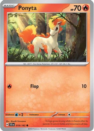 Ponyta 019/142 - Reverse Holofoil SV07 Stellar Crown - Common