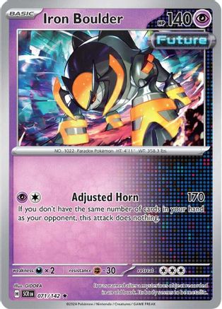 Iron Boulder 071/142 - Holofoil SV07 Stellar Crown - Rare