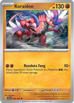 Koraidon 090/142 - Reverse Holofoil SV07 Stellar Crown - Uncommon