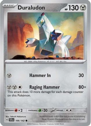 Duraludon 106/142 - Reverse Holofoil SV07 Stellar Crown - Common