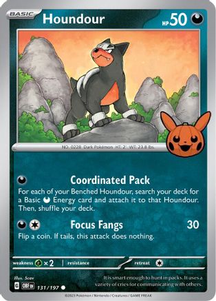 Houndour 131/197 Trick or Trade BOOster Bundle 2024 - Common