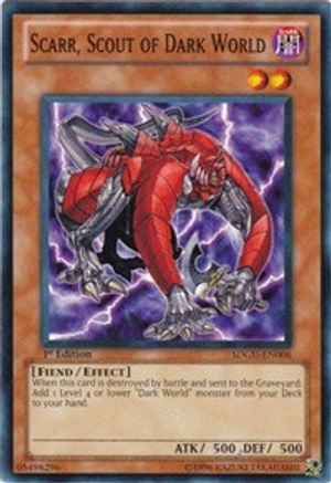 Scarr, Scout of Dark World (SDGU-EN006) - Structure Deck: Gates of the Underworld 1st Edition