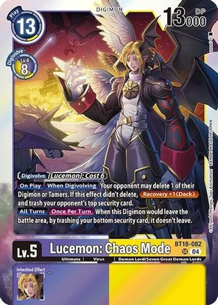 Lucemon: Chaos Mode (BT18-082) - Release Special Booster 2.0 Foil