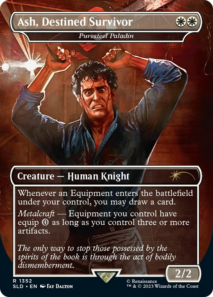 Puresteel Paladin (SLD-1352) - Secret Lair Drop / Ash, Destined Survivor (Borderless)
