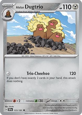 Alolan Dugtrio 123/191 SV08 Surging Sparks - Uncommon