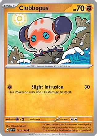 Clobbopus 112/191 - Reverse Holofoil SV08 Surging Sparks - Common