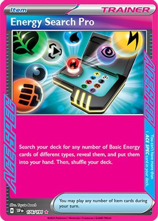 Energy Search Pro 176/191 - Holofoil SV08 Surging Sparks - ACE SPEC Rare
