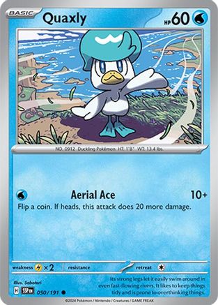 Quaxly 050/191 - Reverse Holofoil SV08 Surging Sparks - Common