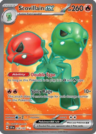 Scovillain ex 216/191 - Holofoil SV08 Surging Sparks - Ultra Rare