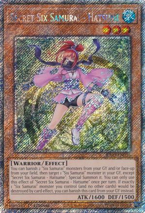 Secret Six Samurai - Hatsume (Platinum Secret Rare) (RA03-EN016) - Quarter Century Bonanza 1st Edition