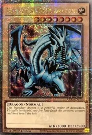 Blue-Eyes White Dragon (Quarter Century Secret Rare) (RA03-EN079) - Quarter Century Bonanza 1st Edition
