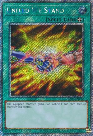 United We Stand (Platinum Secret Rare) (RA03-EN112) - Quarter Century Bonanza 1st Edition