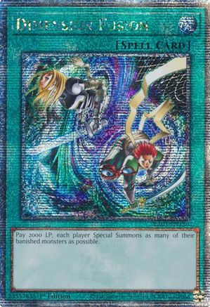 Dimension Fusion (Quarter Century Secret Rare) (RA03-EN136) - Quarter Century Bonanza 1st Edition