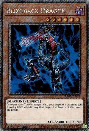 Blowback Dragon (Platinum Secret Rare) (RA03-EN138) - Quarter Century Bonanza 1st Edition