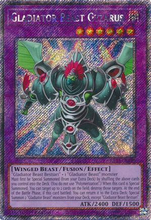Gladiator Beast Gyzarus (Platinum Secret Rare) (RA03-EN198) - Quarter Century Bonanza 1st Edition