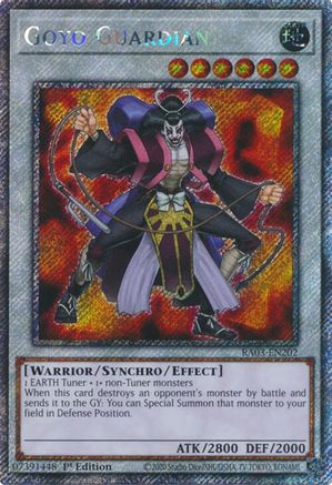 Goyo Guardian (Platinum Secret Rare) (RA03-EN202) - Quarter Century Bonanza 1st Edition
