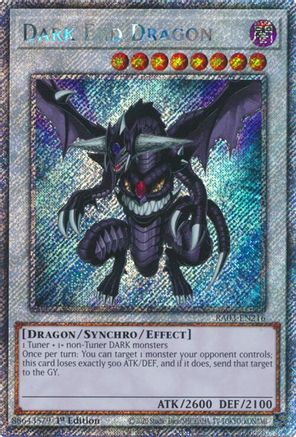 Dark End Dragon (Platinum Secret Rare) (RA03-EN216) - Quarter Century Bonanza 1st Edition