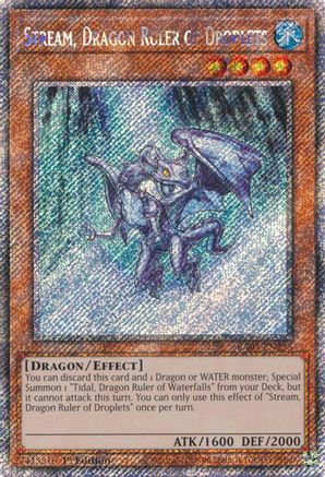 Stream, Dragon Ruler of Droplets (Platinum Secret Rare) (RA03-EN255) - Quarter Century Bonanza 1st Edition