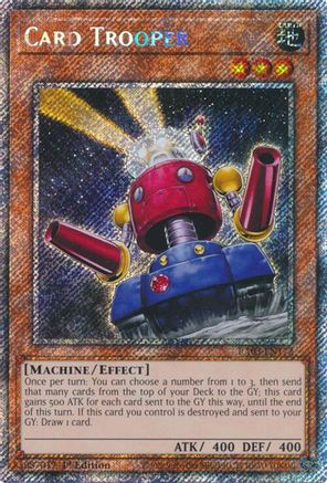 Card Trooper (Platinum Secret Rare) (RA03-EN172) - Quarter Century Bonanza 1st Edition