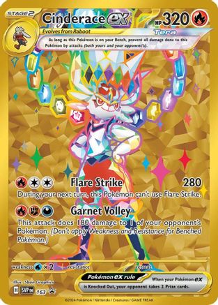 Cinderace ex 163 - Holofoil SV Scarlet & Violet Promo Cards - Promo