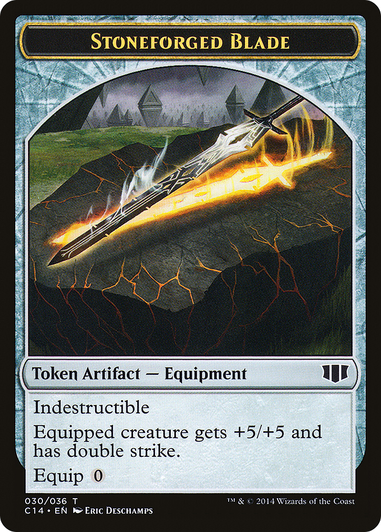 Stoneforged Blade // Germ Double-Sided Token (C14-30 // 14) - Commander 2014 Tokens