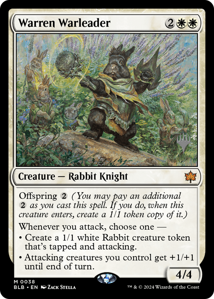 Warren Warleader (PPBLB-38P) - Bloomburrow Promos Foil