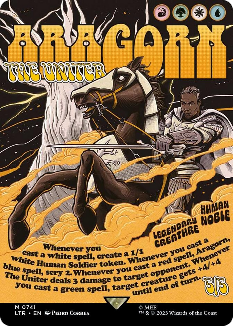 Aragorn, the Uniter (LTR-741) - The Lord of the Rings: Tales of Middle-earth (Borderless) Foil