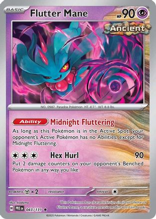 Flutter Mane 043/131 - Reverse Holofoil SV Prismatic Evolutions - Rare