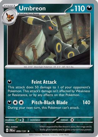 Umbreon 059/131 - Reverse Holofoil SV Prismatic Evolutions - Rare