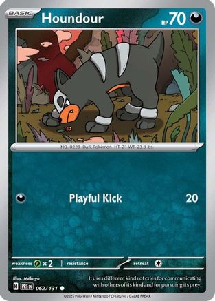 Houndour 062/131 - Reverse Holofoil SV Prismatic Evolutions - Common