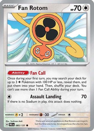 Fan Rotom 085/131 - Reverse Holofoil SV Prismatic Evolutions - Common