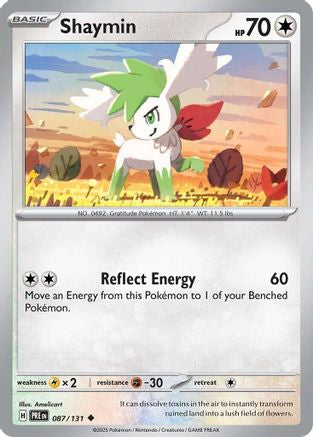 Shaymin 087/131 - Reverse Holofoil SV Prismatic Evolutions - Uncommon