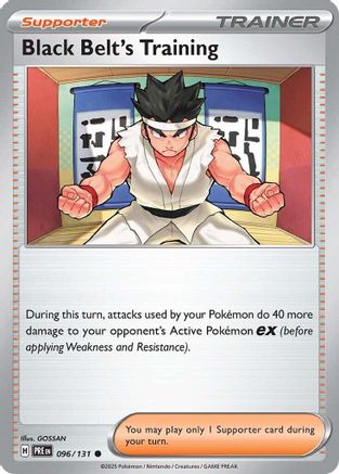 Black Belt's Training 096/131 - Reverse Holofoil SV Prismatic Evolutions - Common